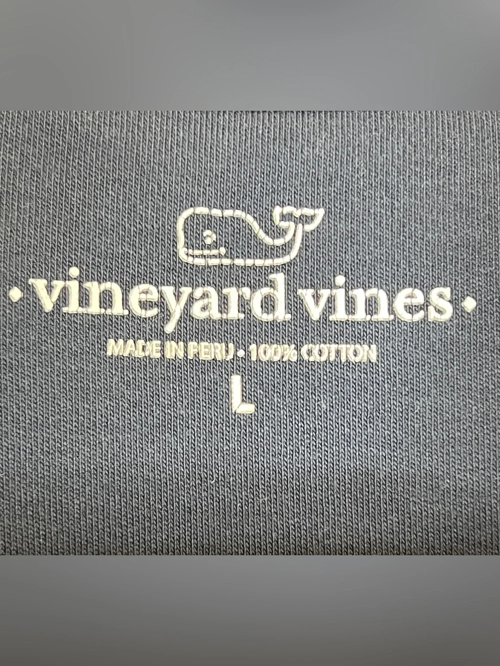 Vineyard Vines Mens L Navy Blue Saltwater 1/4 Zip Cotton Pullover Sweater